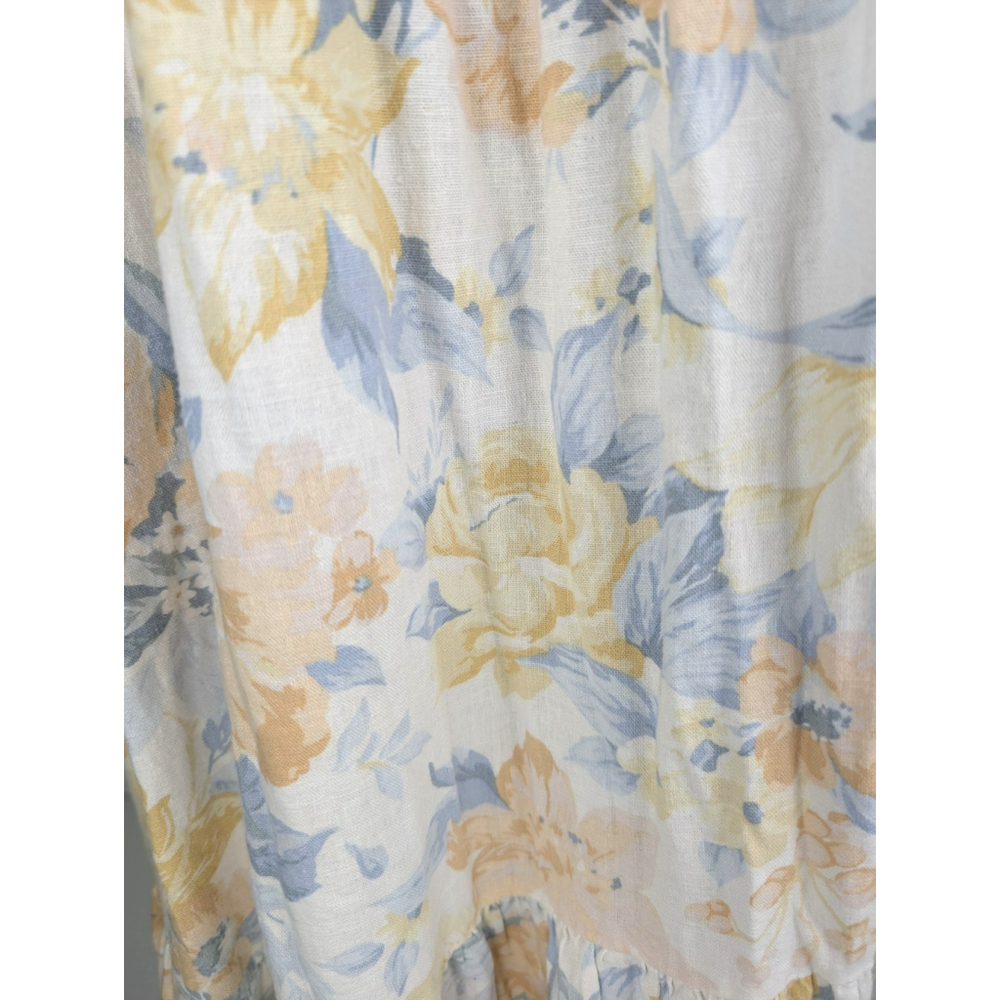 Abercrombie & Fitch Ruffle Floral Maxi Dress Sz L FairyCore Cottage Preppy Girly - Picture 6 of 12